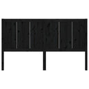 sengegærde 125,5x4x100 cm massivt fyrretræ sort