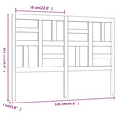 sengegærde 126x4x104 cm massivt fyrretræ