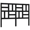 sengegærde 126x4x104 cm massivt fyrretræ sort