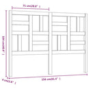 sengegærde 156x4x104 cm massivt fyrretræ hvid