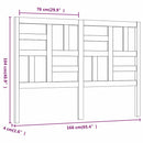 sengegærde 166x4x104 cm massivt fyrretræ hvid