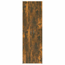 kontorskab 60x32x190 cm konstrueret træ røget egetræ