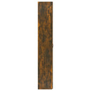 kontorskab 60x32x190 cm konstrueret træ røget egetræ