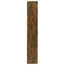 kontorskab 60x32x190 cm konstrueret træ røget egetræ