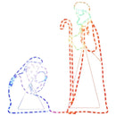 Maria og Josef julefigur 264 LED'er 40x55&38x100 cm