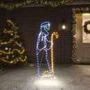 fårehyrde og lam julefigur 168 LED'er 102,5x35 cm