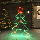 juletræsfigur 144 LED'er 88x56 cm
