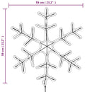 snefnug julefigur 144 LED'er varmt hvidt lys 59x59 cm