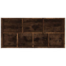 bogreol 50x25x106 cm røget egetræsfarve