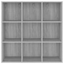 bogreol 98x29x97,5 cm grå sonoma-eg