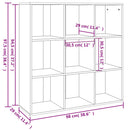 bogreol 98x29x97,5 cm grå sonoma-eg