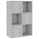 opbevaringsskab 60x29,5x90 cm grå sonoma-eg