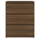 skænk 60x35x76 cm konstrueret træ brun egetræsfarve