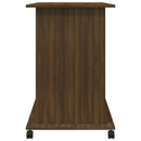 computerbord 80x50x75 cm konstrueret træ brun egetræsfarve