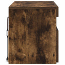 tv-bord med LED-lys 60x35x40 cm røget eg