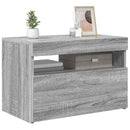 tv-bord med LED-lys 60x35x40 cm grå sonoma-eg