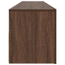 tv-bord med LED-lys 120x35x40 cm brun egetræsfarve