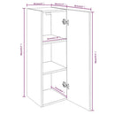 tv-skabe 2 stk. 30,5x30x90 cm konstrueret træ røget egetræ