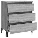 skænk 60x35x69 cm konstrueret træ grå sonoma-eg