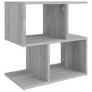sengebord 50x30x51,5 cm konstrueret træ grå sonoma-eg