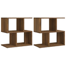 sengeborde 2 stk. 50x30x51,5 cm konstrueret træ brunt egetræ