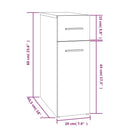 udtræksskab 20x45,5x60 cm konstrueret træ røget egetræsfarve