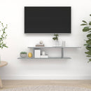 væghængt tv-hylde 125x18x23 cm konstrueret træ grå sonoma-eg