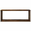 væghylder 4 stk. 60x15x23 cm konstrueret træ røget egetræ