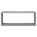 væghylder 2 stk. 60x15x23 cm konstrueret træ grå sonoma-eg