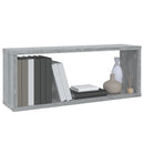 væghylder 2 stk. 60x15x23 cm konstrueret træ grå sonoma-eg