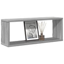 væghylder 4 stk. 60x15x23 cm konstrueret træ grå sonoma-eg