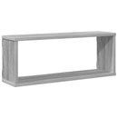 væghylder 4 stk. 60x15x23 cm konstrueret træ grå sonoma-eg
