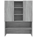 vaskemaskineskab 70,5x25,5x90 cm grå sonoma-eg