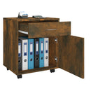 rullebord 45x38x54 cm konstrueret træ røget egetræ