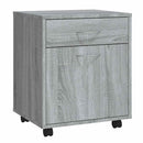 rullebord 45x38x54 cm konstrueret træ grå sonoma-eg