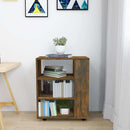 rullebord 60x35x75 cm konstrueret træ røget egetræsfarve
