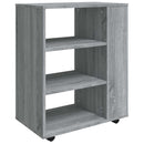 rullebord 60x35x75 cm konstrueret træ grå sonoma-eg