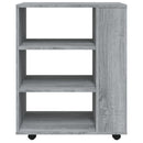 rullebord 60x35x75 cm konstrueret træ grå sonoma-eg