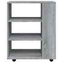 rullebord 60x35x75 cm konstrueret træ grå sonoma-eg