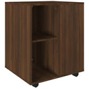 rullebord 60x53x72 cm konstrueret træ brun egetræsfarve