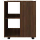 rullebord 60x53x72 cm konstrueret træ brun egetræsfarve