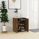 skoskab 60x35x70 cm konstrueret træ røget egetræ