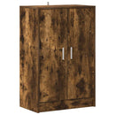 skoskab 60x35x92 cm konstrueret træ røget egetræ