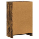 skoskab 60x35x92 cm konstrueret træ røget egetræ