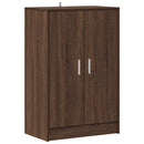 skoskab 60x35x92 cm konstrueret træ brun egetræsfarve
