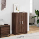 skoskab 60x35x92 cm konstrueret træ brun egetræsfarve
