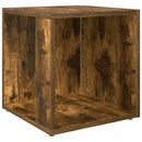 sidebord 33x33x34,5 cm konstrueret træ røget egetræsfarve