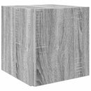 sidebord 33x33x34,5 cm grå sonoma-eg