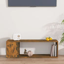 tv-bord 100x24x32 cm konstrueret træ røget egetræ