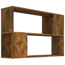 bogreol 100x24x63 cm konstrueret træ røget egetræsfarve